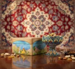 محتویات-آجیل‌خوری-سفالی-مینیاتور-پایه‌-کوتاه