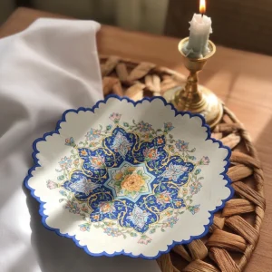 بشقاب میناکاری هشت‌پر اصالت