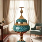 ست آجیل خوری با باکس چرم و چوب آسمان فیروزه‌ای - تصویر 2