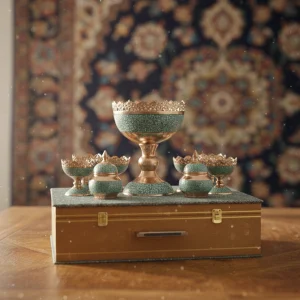 ست آجیل خوری فیروزه کوبی اصالت