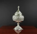 نقره‌فام؛ ست گلدان و شکلات‌خوری ملیله - تصویر 4