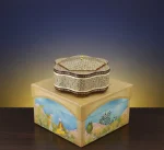 پک هدیه خاتم‌کاری شش‌گوش با جعبه هاردباکس نگارینه